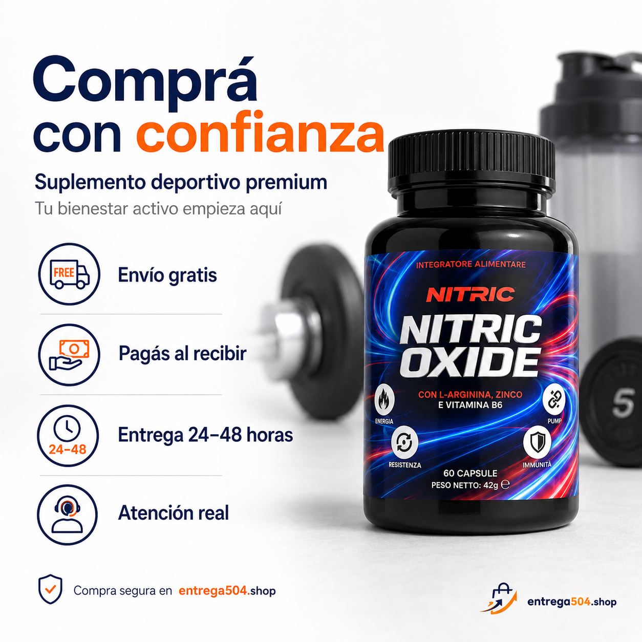 Nitric Oxide — Energía y enfoque para tu rutina activa