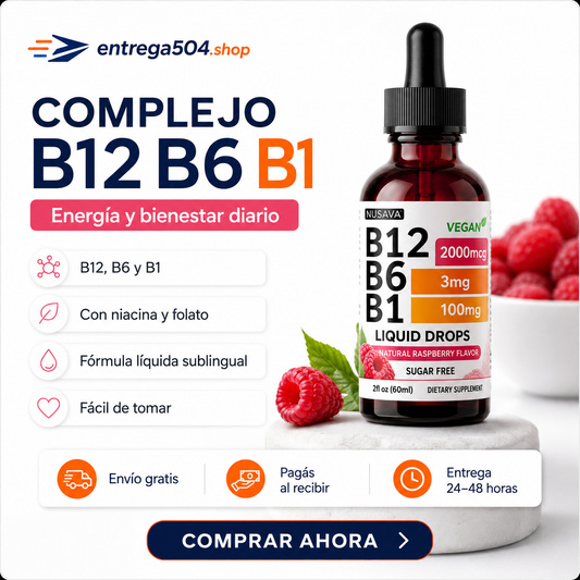 Complejo B12 B6 B1 en Gotas Sublinguales — 60 ml