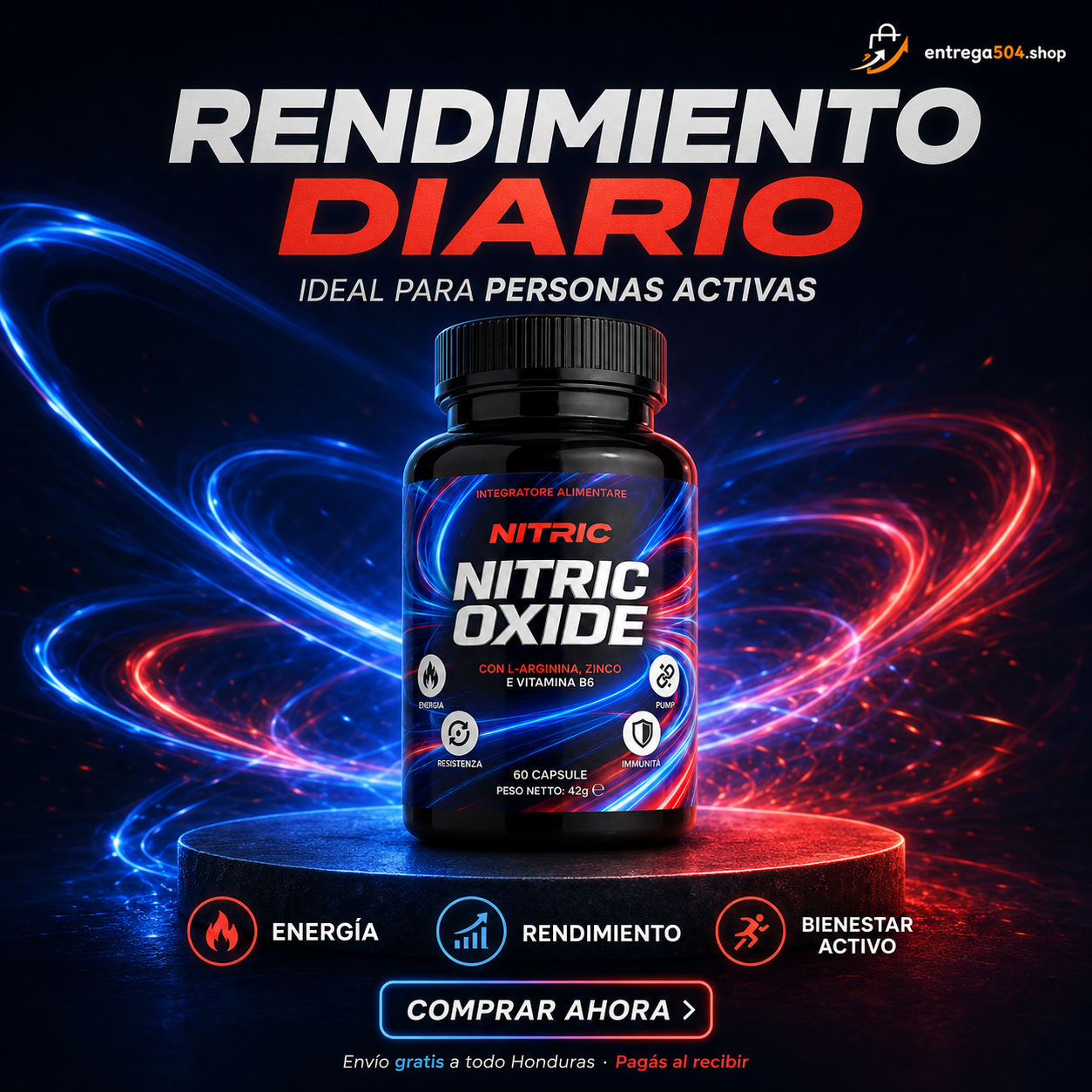 Nitric Oxide — Energía y enfoque para tu rutina activa