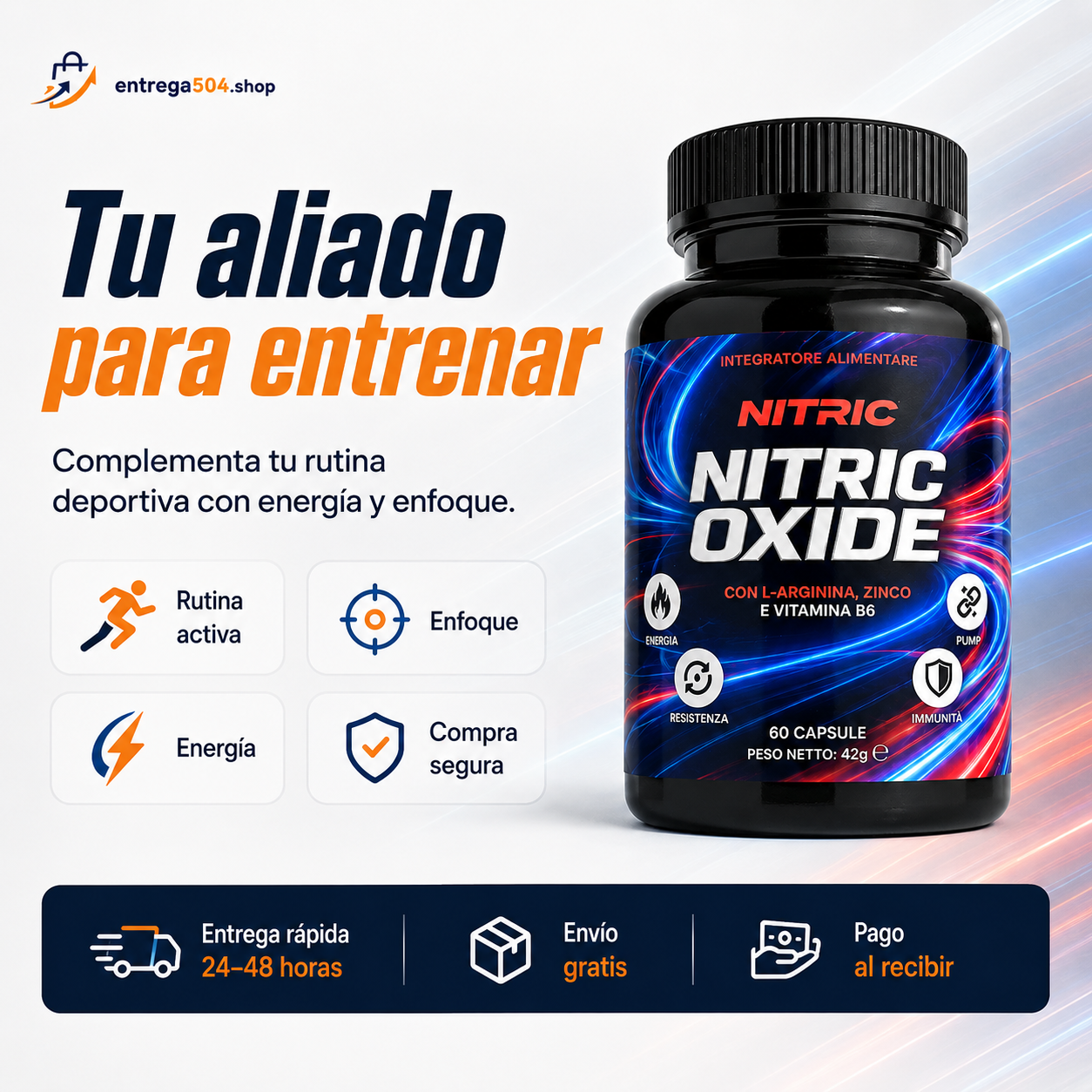 Nitric Oxide — Energía y enfoque para tu rutina activa