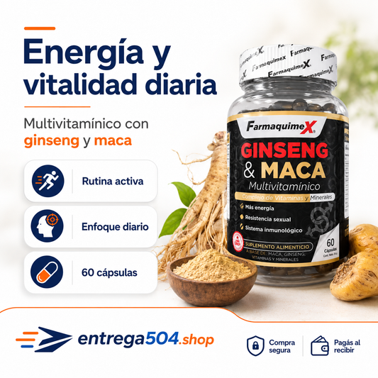 Multivitamínico de Ginseng y Maca — 60 Cápsulas