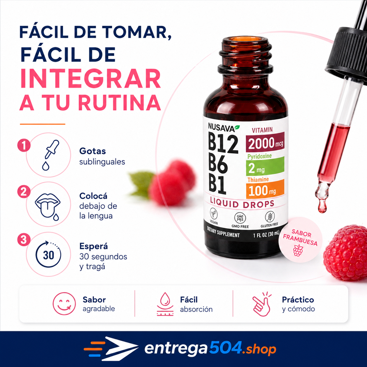 Complejo B12 B6 B1 en Gotas Sublinguales — 60 ml