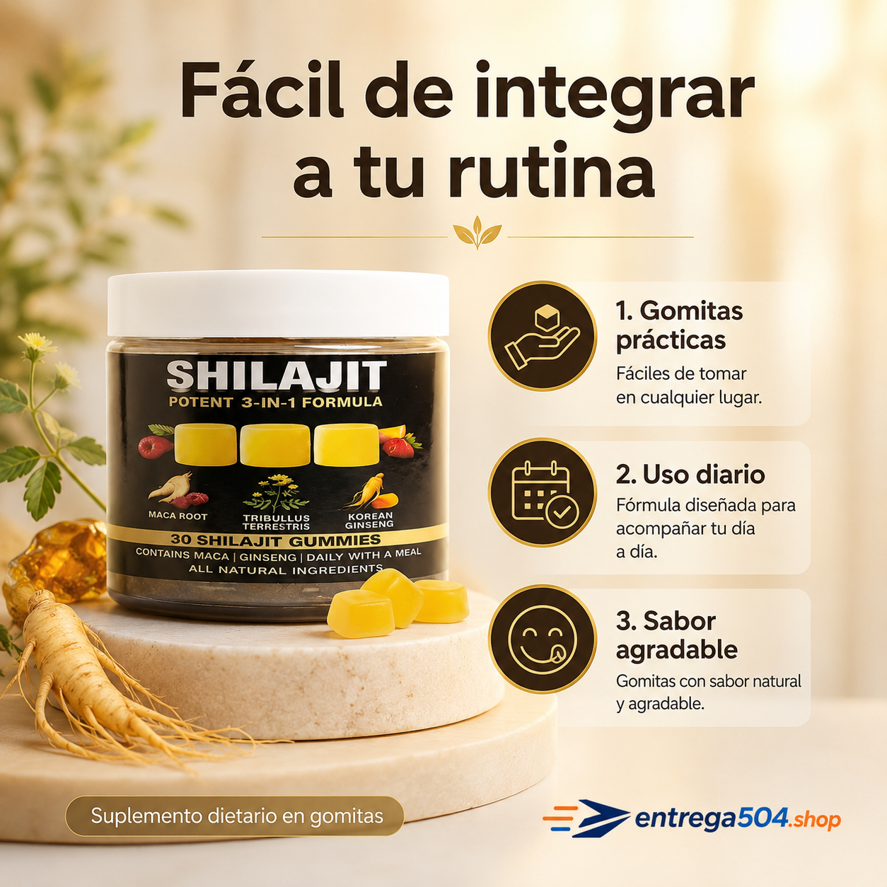 Gomitas de Shilajit Puro del Himalaya — Pack 30 Gomitas