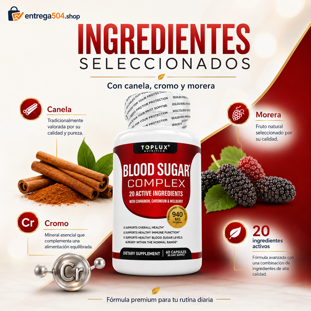 Blood Sugar Complex — Apoyo diario para niveles saludables